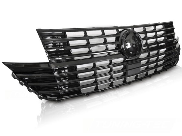 Grill VW T6.1 20- Med Emblemfeste Blank Svart – bilde 1 av 2