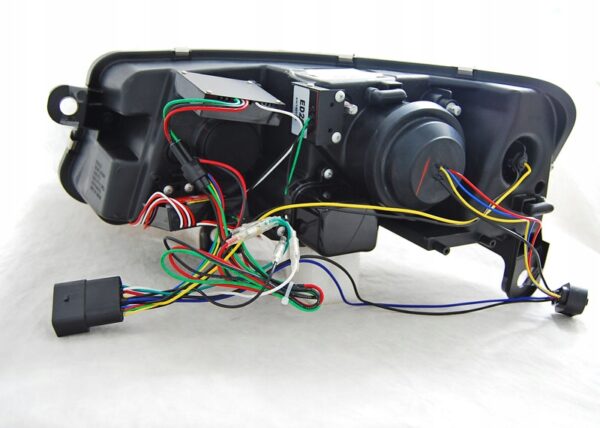Frontlykter Audi A6 C6 04-08 Xenon Tube Lights DRL Svart – bilde 2 av 2