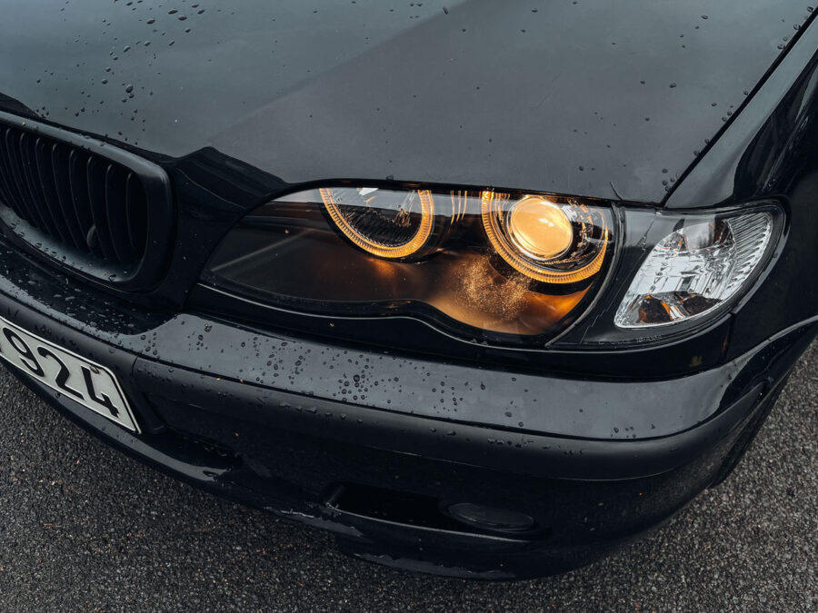 Frontlykter BMW E46 09.01-03.05 S/T Angel Eyes Svart – bilde 2 av 4
