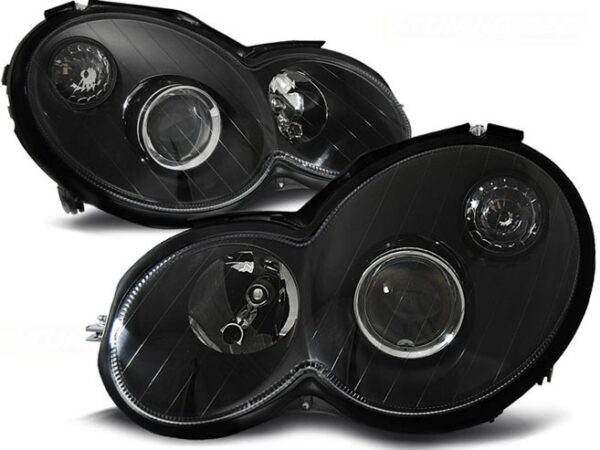 Frontlykter Mercedes Cl203 C-Class 00-04 Svart – bilde 1 av 2