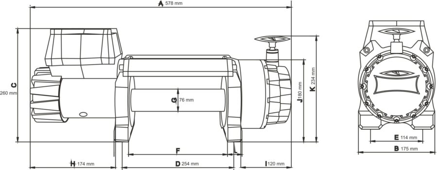 Vinsj DWH 9000 HDS (4082 kg) Syntetisk tau – bilde 7 av 10