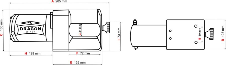 Vinsj 2000Lbs ST (907 kg) Dragon Winch Maverick Syntetisk Tau – bilde 10 av 10