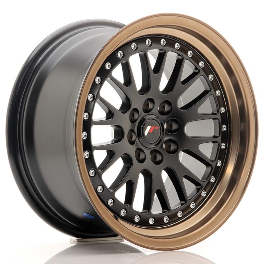 Felg Japan Racing JR10 16x8 ET20 4x100/108 Matt svart med bronseleppe
