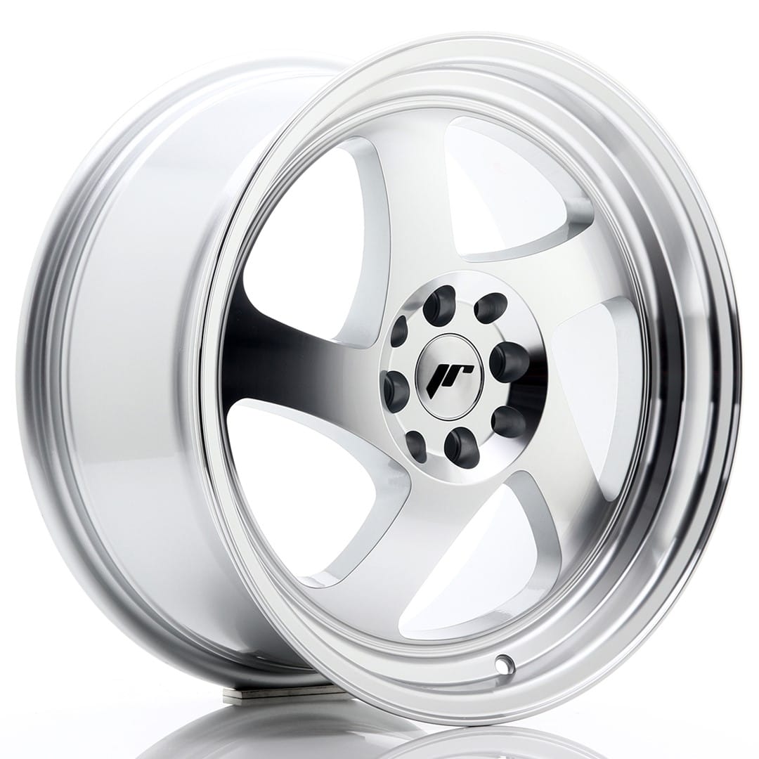 Felg Japan Racing JR15 17x8 ET35 4x100/114 maskinbearbeidet sølv