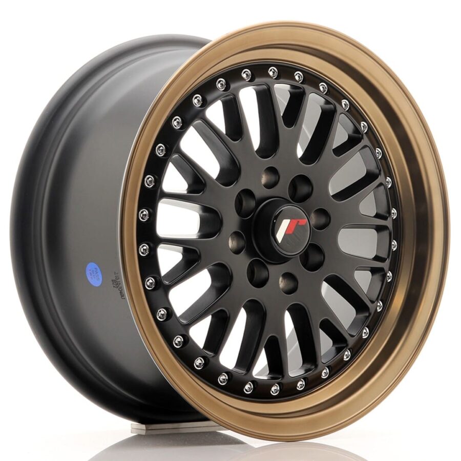 Felg Japan Racing JR10 15x7 ET30 4x100/108 Matt svart med bronseleppe