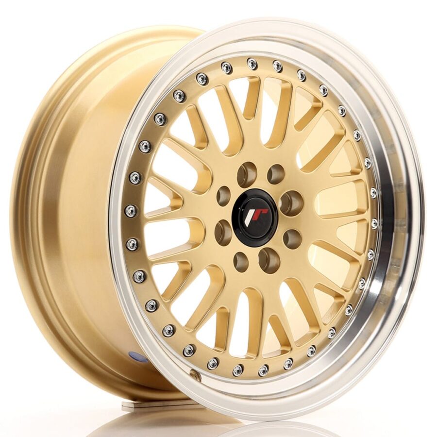 Felg Japan Racing JR10 16x7 ET30 4x100/108 gull med bearbeidet leppe