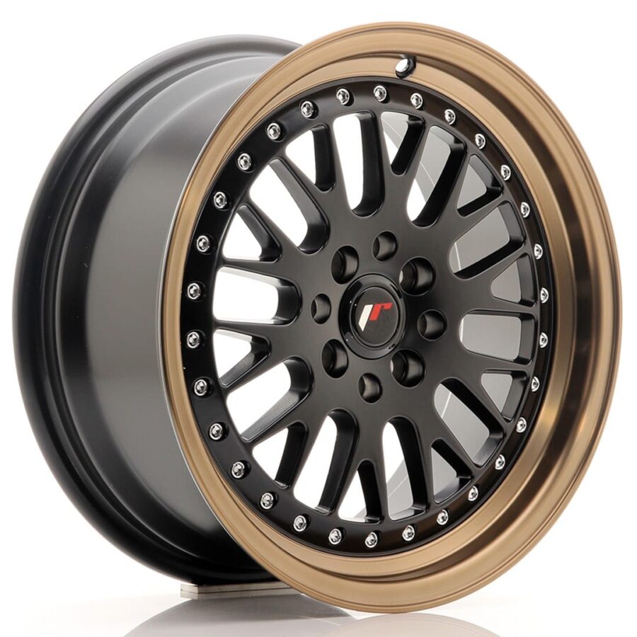 Felg Japan Racing JR10 16x7 ET30 4x100/108 Matt svart med bronseleppe