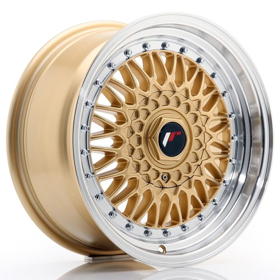 Felg Japan Racing JR9 16x7,5 ET25 4x100/108 gull med bearbeidet leppe