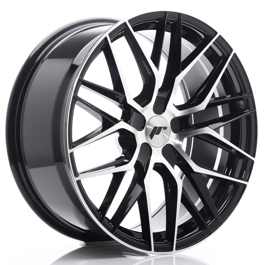 Felg Japan Racing JR28 19x8,5 ET20-40 5H BLANK Blank svart maskinbearbeidet front