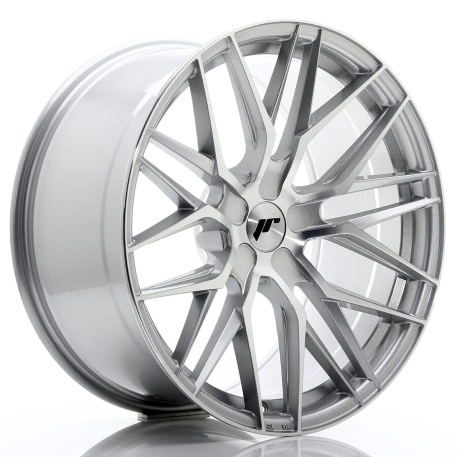 Felg Japan Racing JR28 20x10 ET20-40 5H BLANK Sølvbearbeidet front
