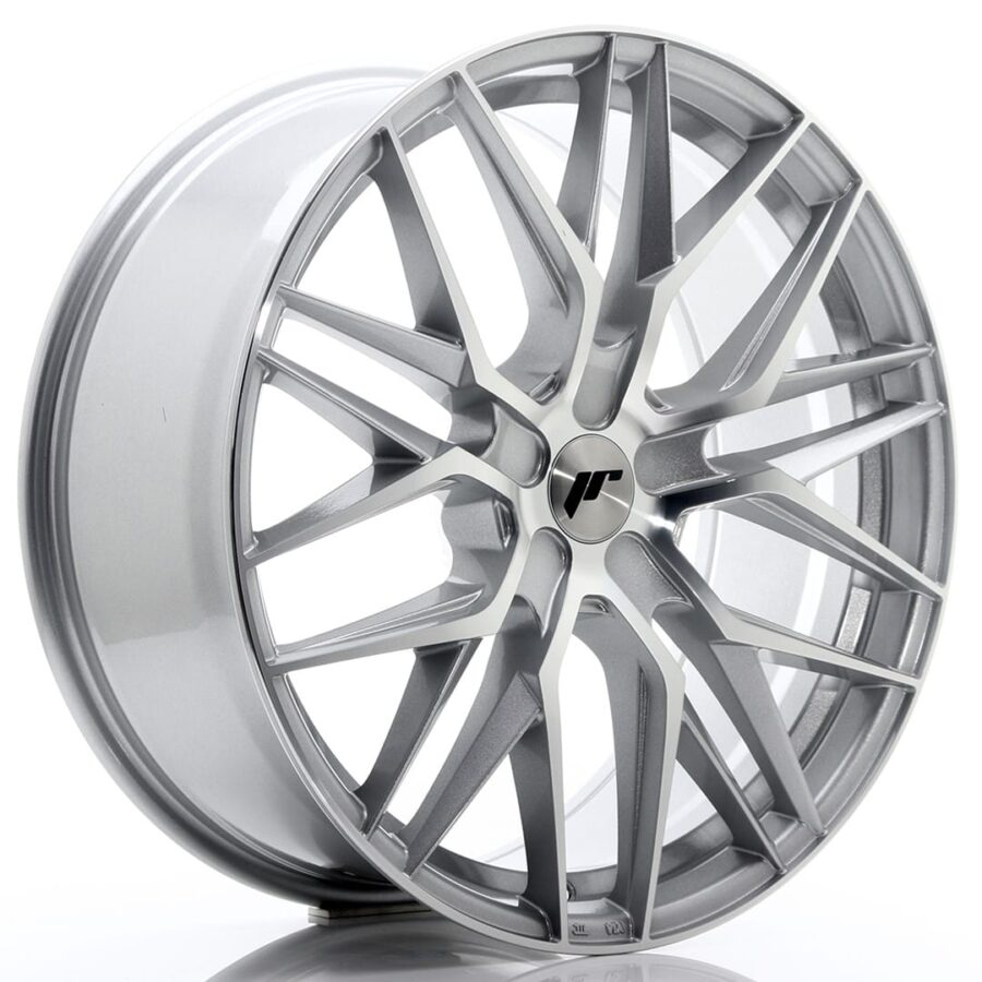Felg Japan Racing JR28 21x9 ET15-45 5H BLANK Sølvbearbeidet front