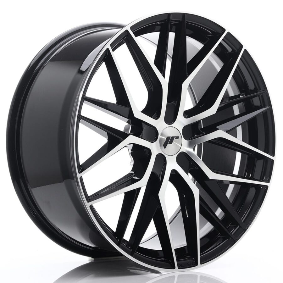 Felg Japan Racing JR28 22x10,5 ET15-50 5H BLANK Glanssvart maskinbearbeidet front