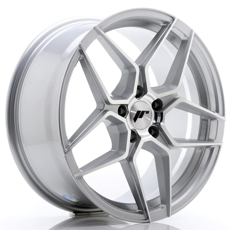 Felg Japan Racing JR34 18x8 ET42 5x112 Sølv maskinert ansikt