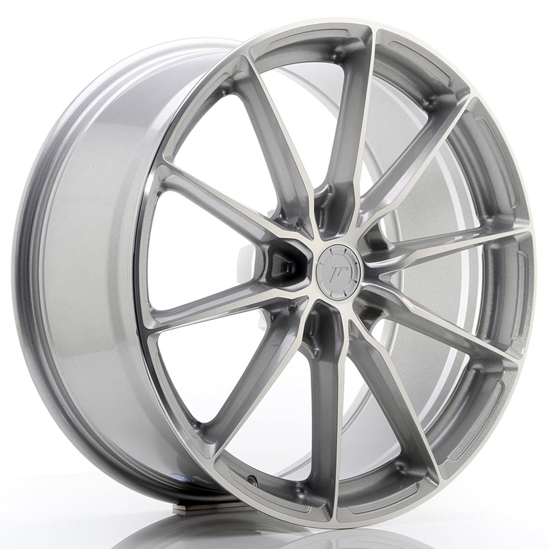 Felg Japan Racing JR37 20x9 ET20-45 5H BLANK Sølvbearbeidet front