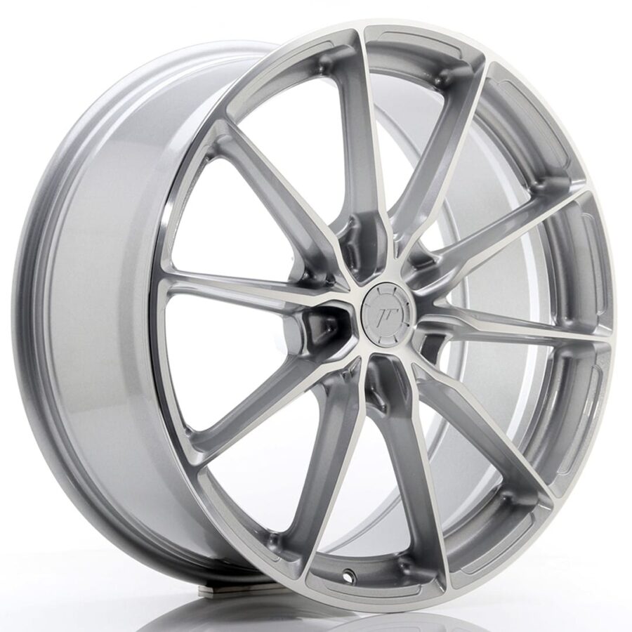 Felg Japan Racing JR37 20x8,5 ET20-45 5H BLANK Sølvbearbeidet front