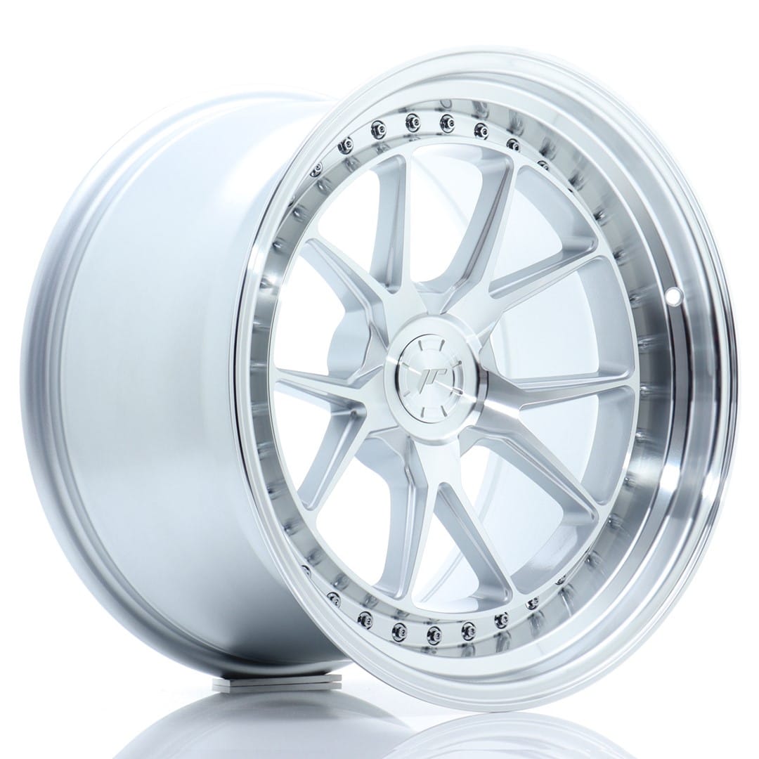 Felg Japan Racing JR39 18x10,5 ET15-22 5H BLANK Sølvbearbeidet front