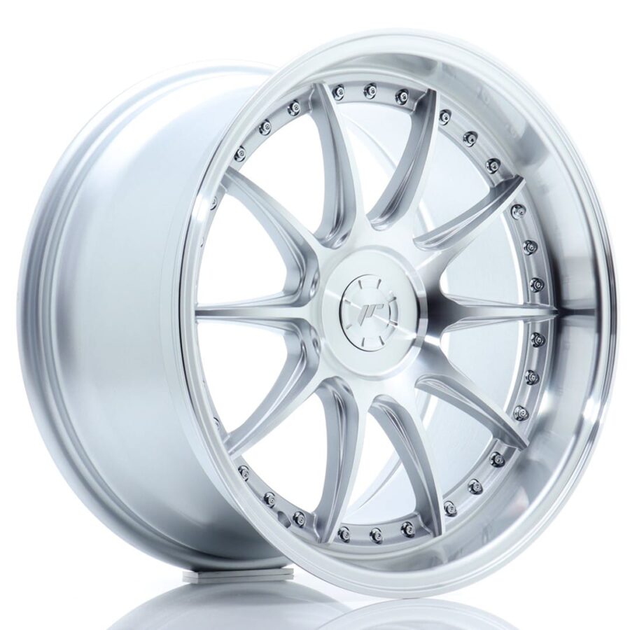 Felg Japan Racing JR41 18x9,5 ET15-35 5H BLANK Sølvbearbeidet front