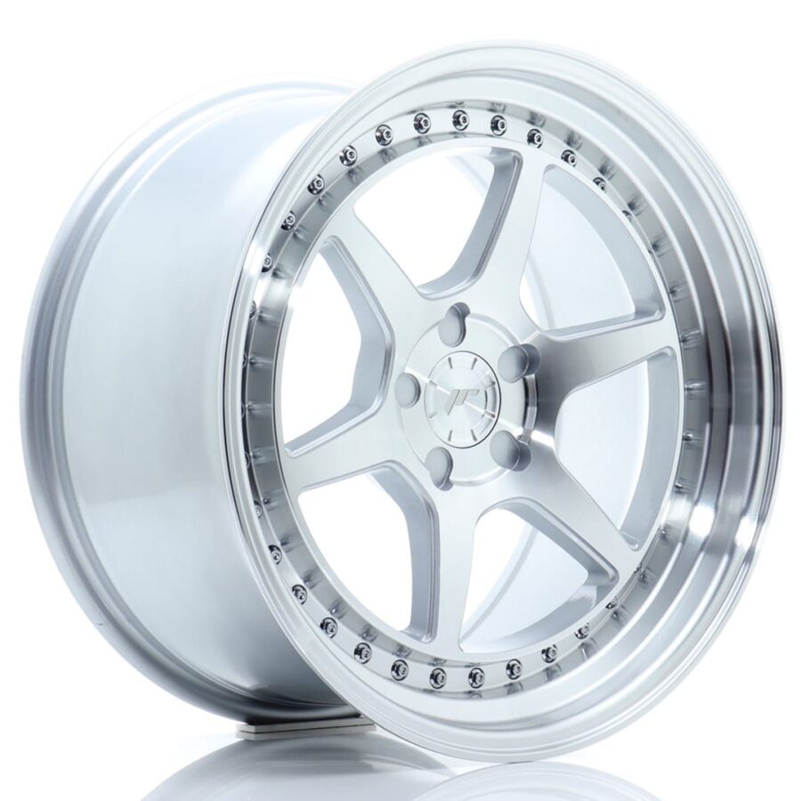 Felg Japan Racing JR43 18x9,5 ET15-35 5H BLANK Sølv med bearbeidet front