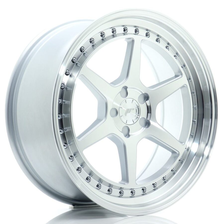 Felg Japan Racing JR43 19x8,5 ET15-35 5H BLANK Sølv med bearbeidet front