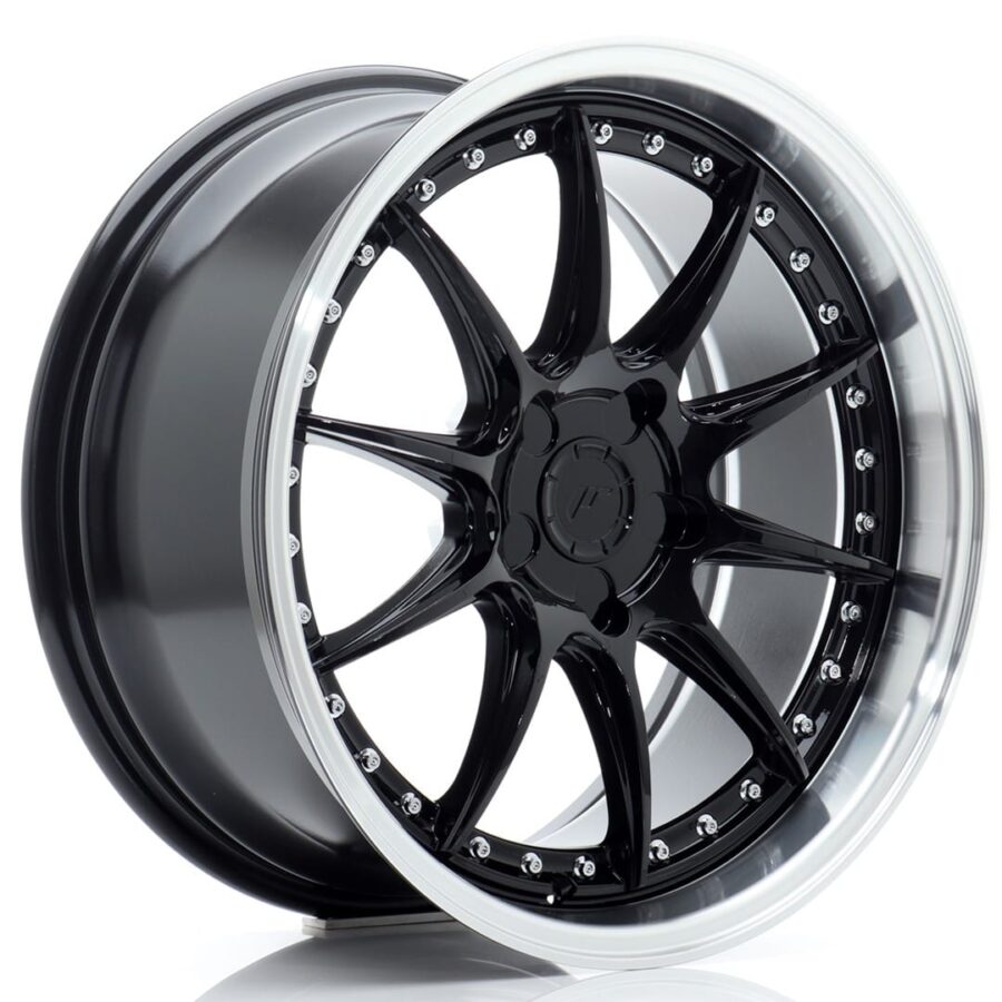 Felg Japan Racing JR41 18x8,5 ET15-35 5H BLANK Blank svart med bearbeidet leppe