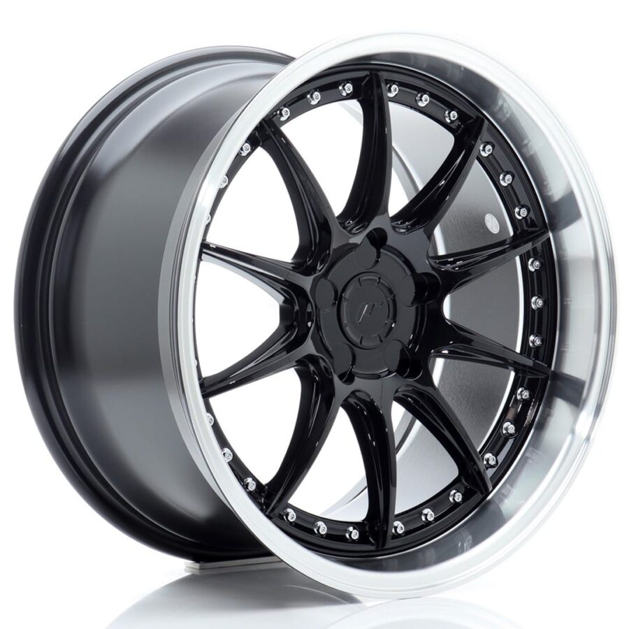 Felg Japan Racing JR41 18x9,5 ET15-35 5H BLANK Blank svart med bearbeidet leppe