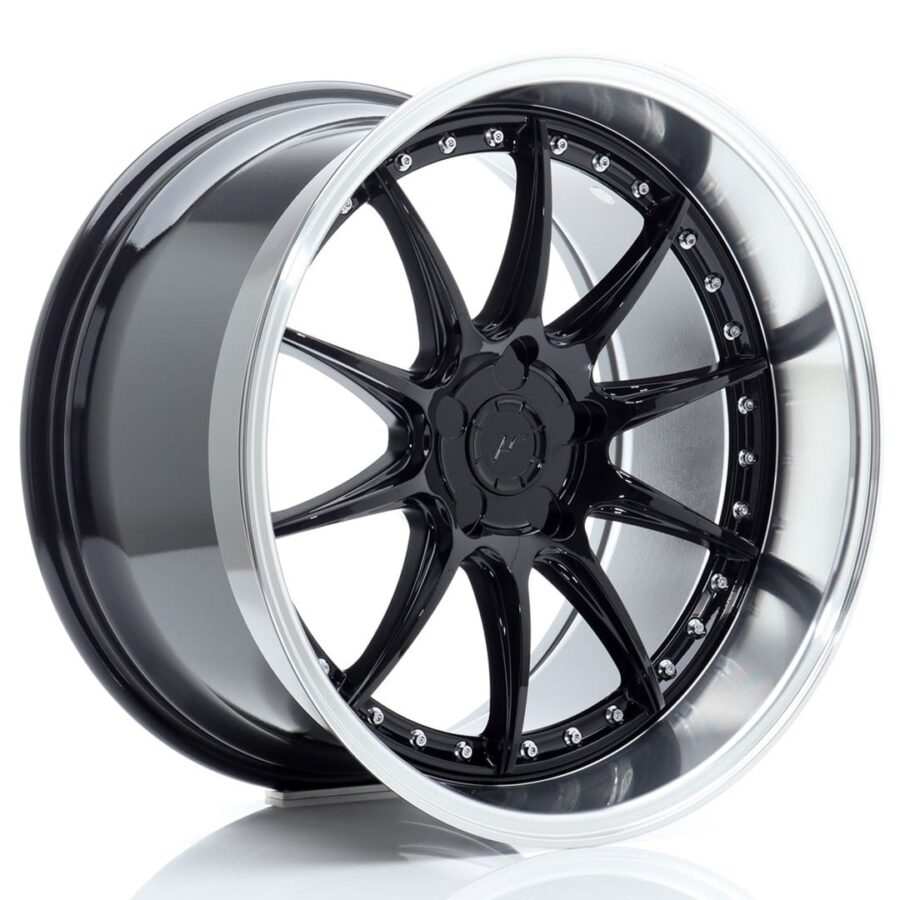 Felg Japan Racing JR41 19x11 ET12-25 5H BLANK Blank svart med bearbeidet leppe
