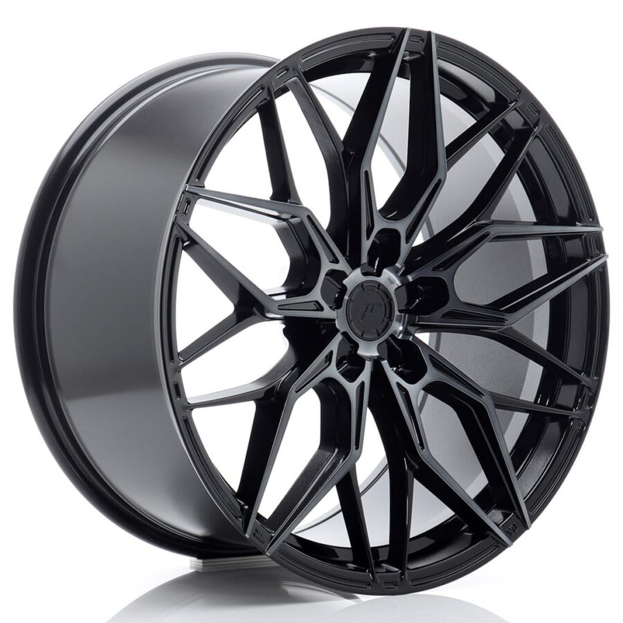 Felg Japan Racing JR46 20x9 ET20-35 5H BLANK Svart maskinbearbeidet med tonet front