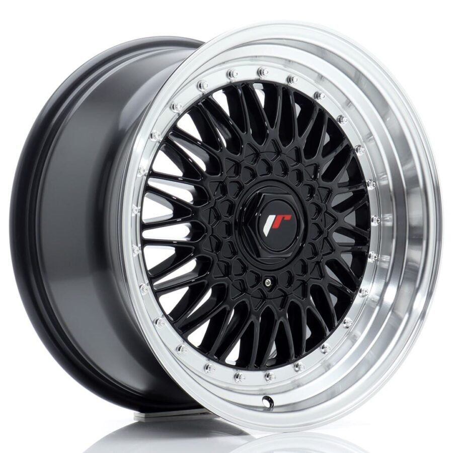 Felg Japan Racing JR9 17x8,5 ET20-35 BLANK Gloss Black med Machined Lip