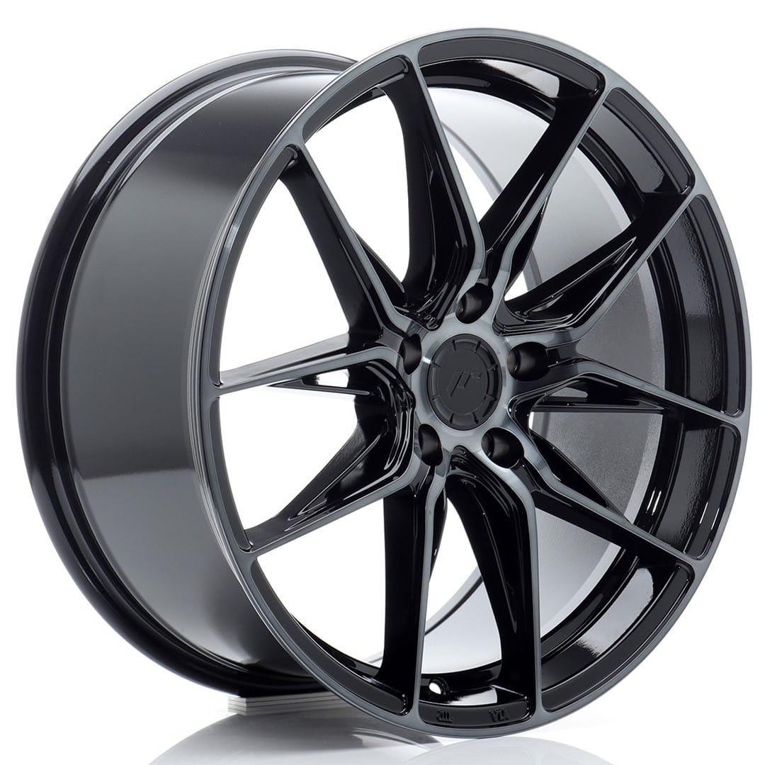 Felg Japan Racing JR44 18x8,5 ET45 5x112 svart maskinbearbeidet med tonet front - Bilde 2