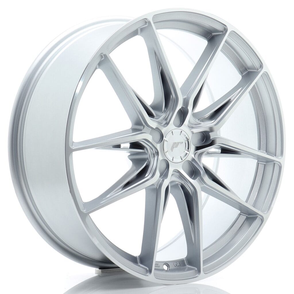 Felg Japan Racing JR44 20x8 ET20-40 5H BLANK Sølv med maskinbearbeidet front
