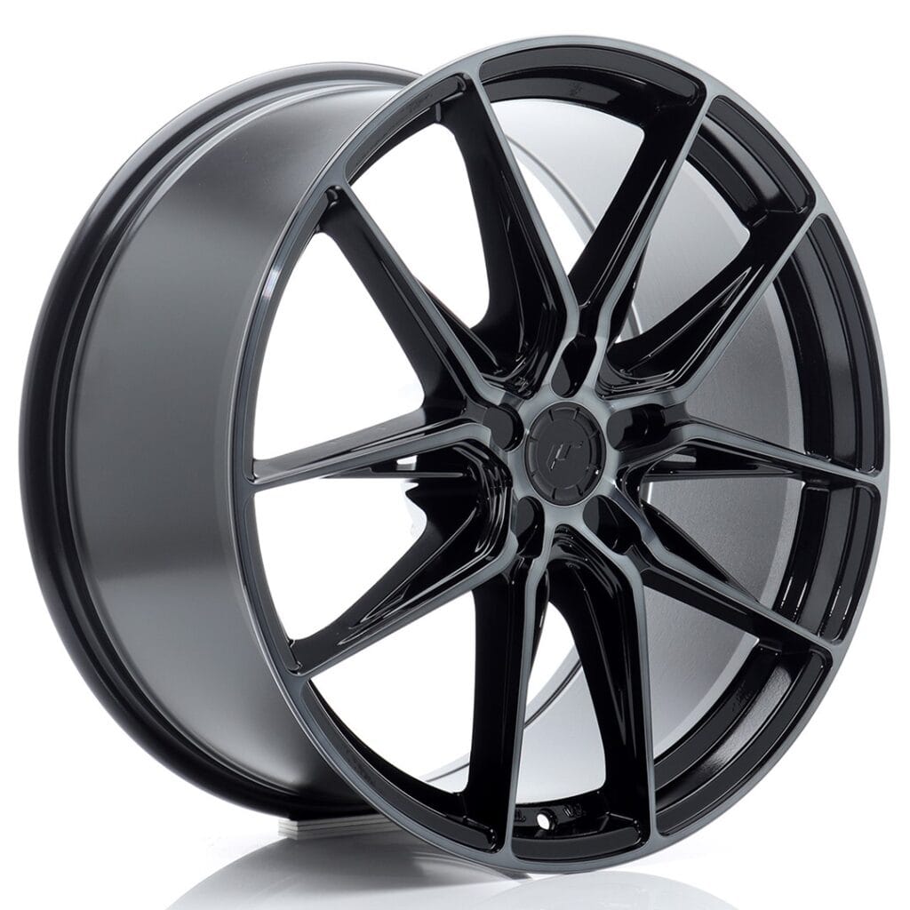 Felg Japan Racing JR44 20x9 ET20-51 5H BLANK Svart maskinbearbeidet med tonet front