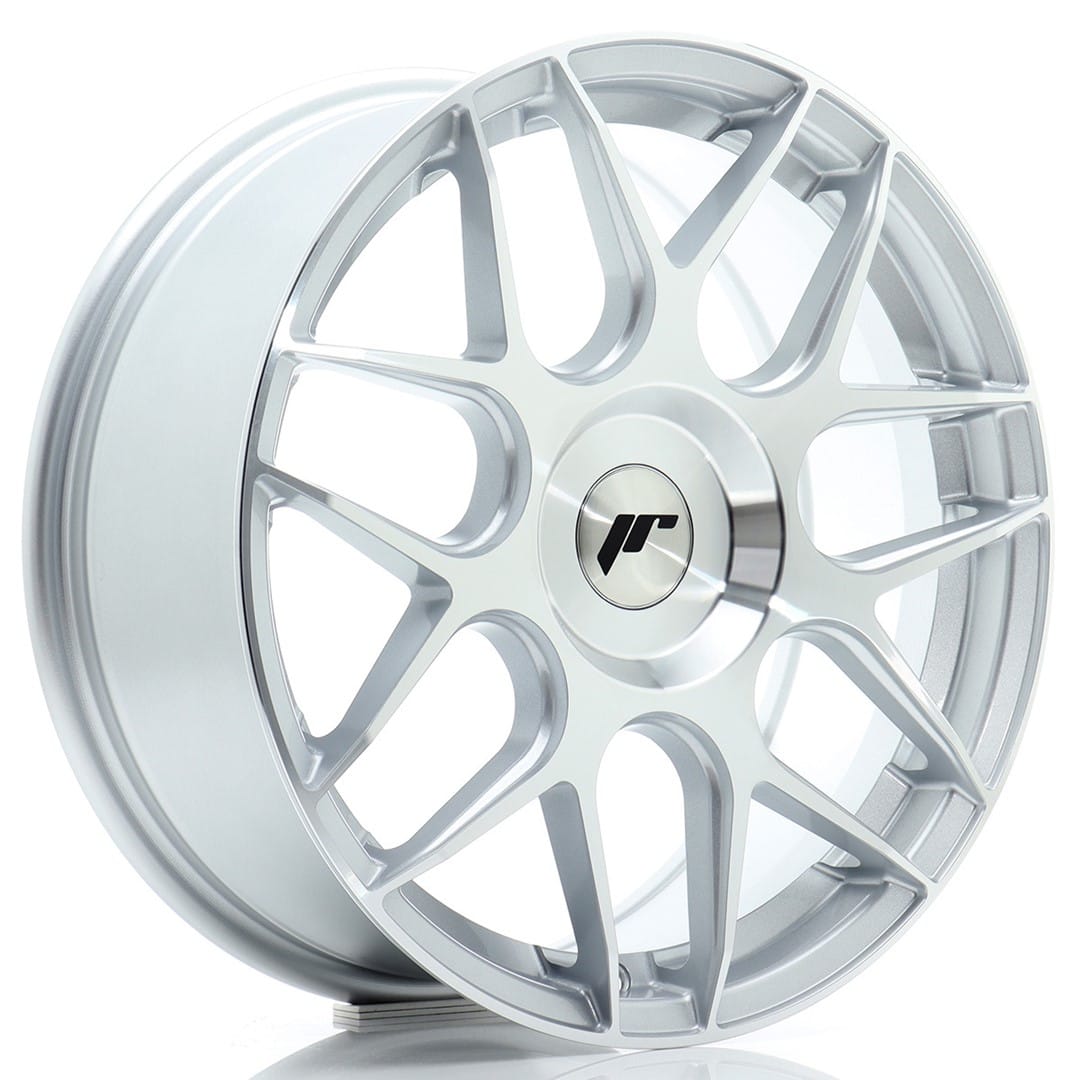 Felg Japan Racing JR18 17x7 ET20-40 BLANK Sølv bearbeidet front