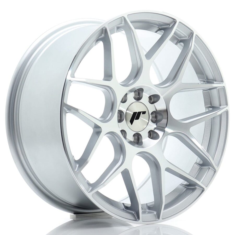 Felg Japan Racing JR18 17x8 ET35 4x100/114 sølvbearbeidet front