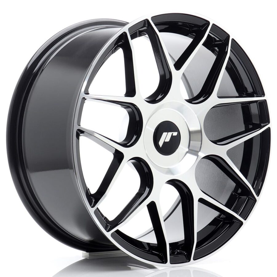 Felg Japan Racing JR18 18x8,5 ET20-45 BLANK svart maskinbearbeidet front