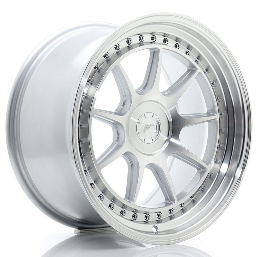 Felg Japan Racing JR47 18x9,5 ET15-35 5H BLANK Sølvbearbeidet front