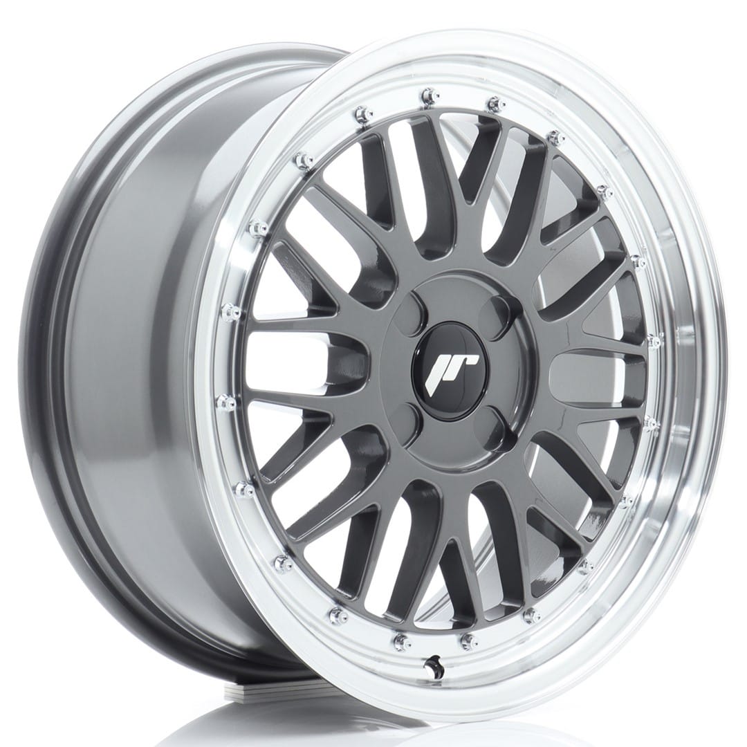 Felg Japan Racing JR23 17x7,5 ET20-40 4H BLANK Hyper Grey med Machined Lip