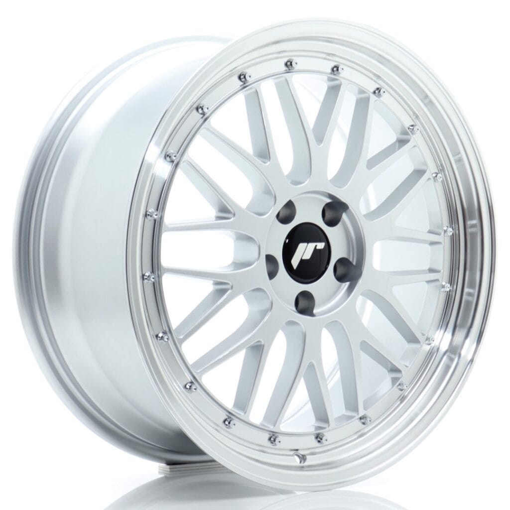 Felg Japan Racing JR23 19x8,5 ET35 5x120 Hyper Silver med Machined Lip