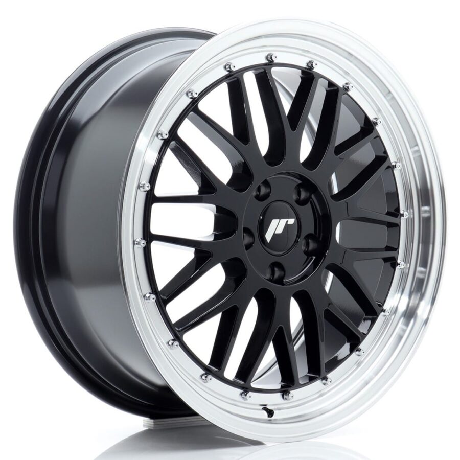 Felg Japan Racing JR23 19x8,5 ET45 5x112 Gloss Black med Machined Lip