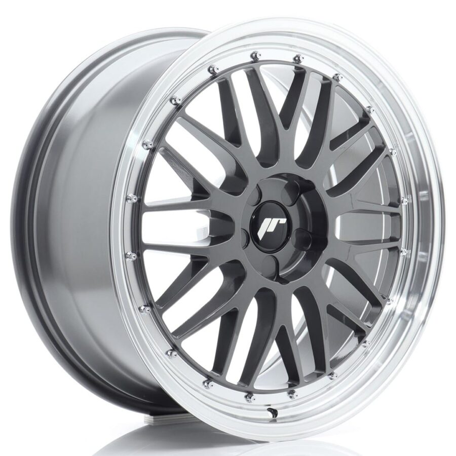 Felg Japan Racing JR23 20x9 ET20-51 5H BLANK Hyper Grey med Machined Lip