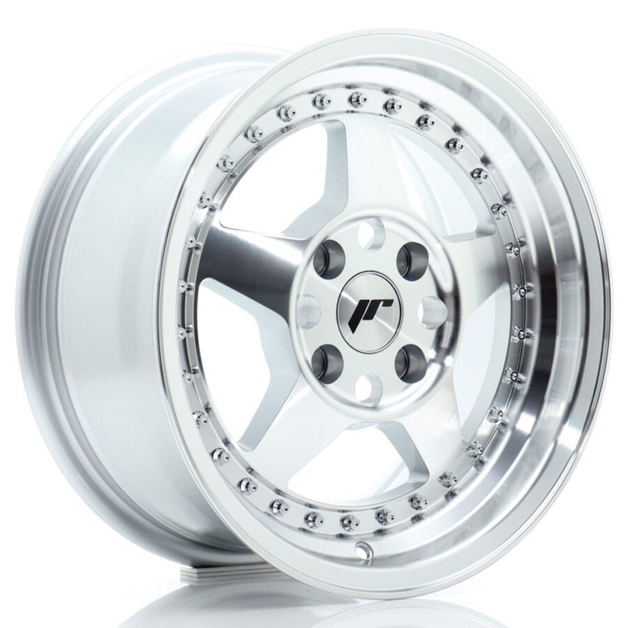 Felg Japan Racing JR6 15x7 ET25 4x108 Sølv maskinert ansikt