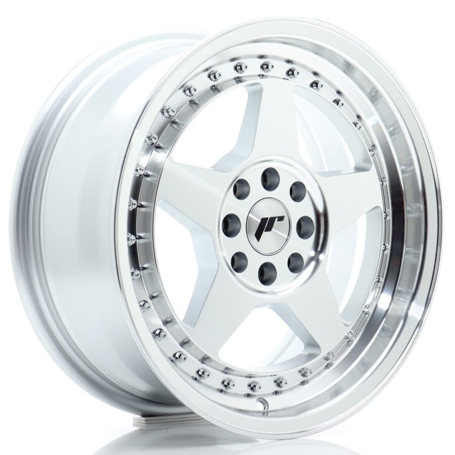 Felg Japan Racing JR6 16x7 ET25 4x100/108 sølvbearbeidet front