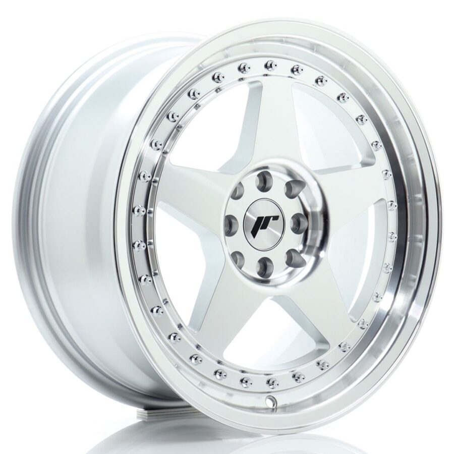 Felg Japan Racing JR6 17x8 ET35 5x114/120 sølvbearbeidet front