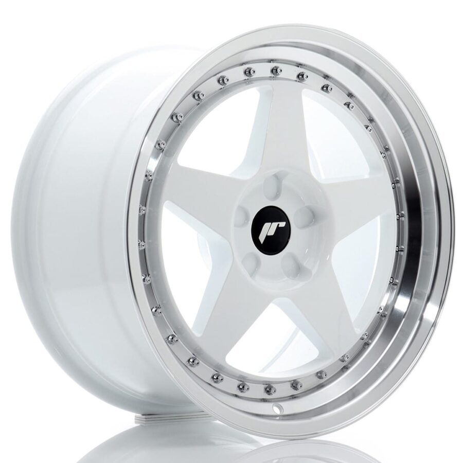 Felg Japan Racing JR6 18x9,5 ET20-40 5H BLANK Hvit med bearbeidet leppe