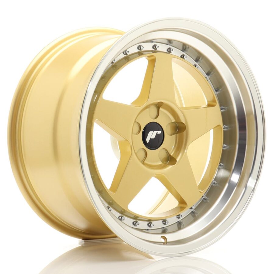 Felg Japan Racing JR6 18x10,5 ET0-25 5H BLANK Gull med bearbeidet leppe