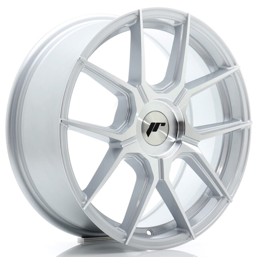 Felg Japan Racing JR30 17x7 ET20-40 BLANK Sølv maskinert front