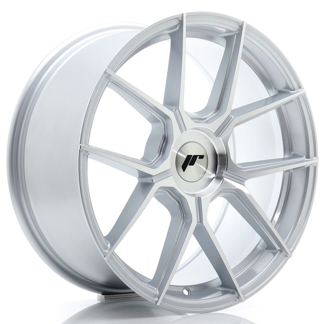 Felg Japan Racing JR30 18x8 ET20-40 BLANK Sølv maskinert front