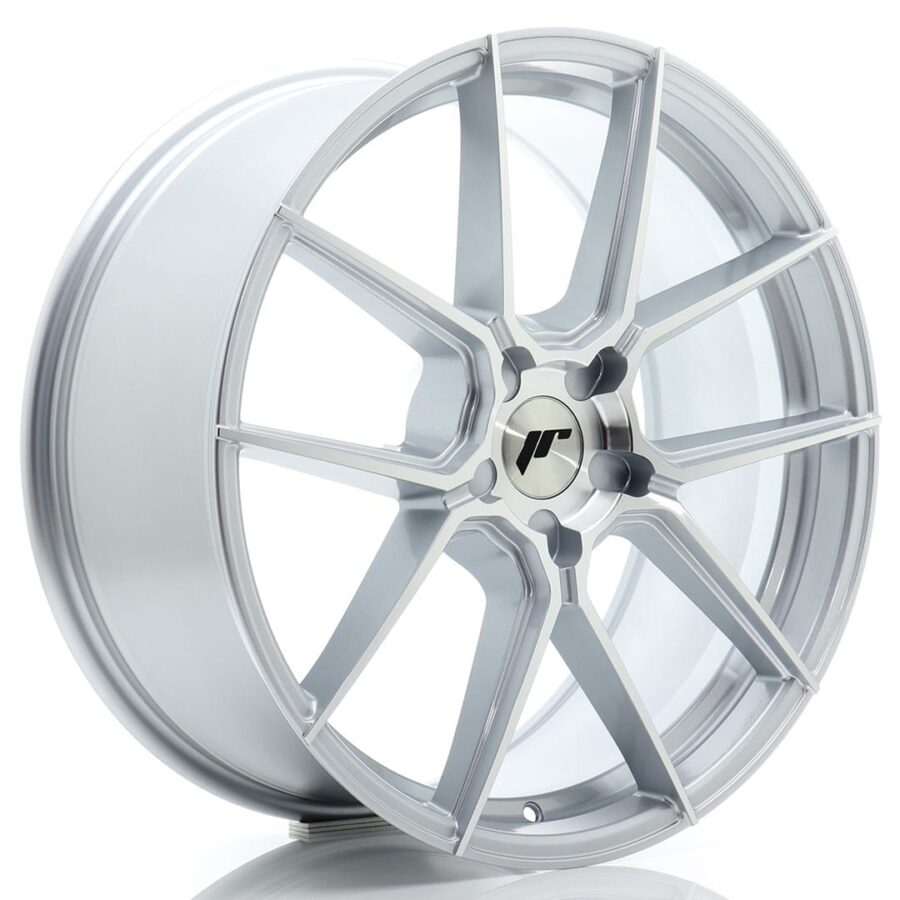 Felg Japan Racing JR30 20x8 ET20-40 5H BLANK Sølvbearbeidet front