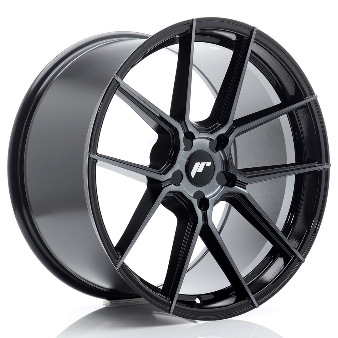 Felg Japan Racing JR30 20x9,5 ET22-40 5H BLANK Svart maskinbearbeidet med tonet front