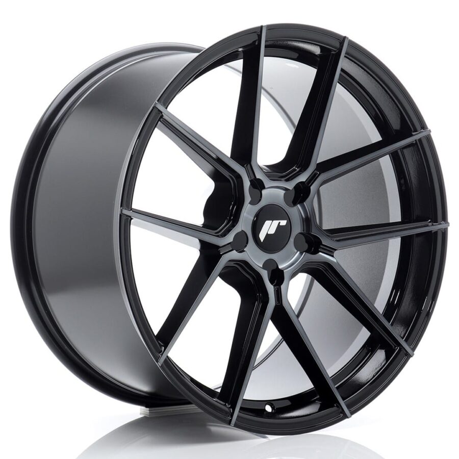 Felg Japan Racing JR30 20x10,5 ET15-45 5H BLANK Svart maskinbearbeidet med tonet front
