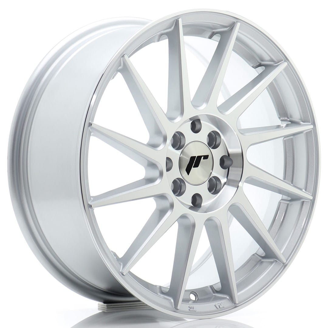 Felg Japan Racing JR22 17x7 ET40 5x100/114 sølvbearbeidet front